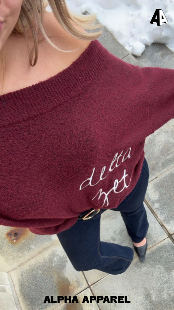 Off-Shoulder Knit Sweater worn 1