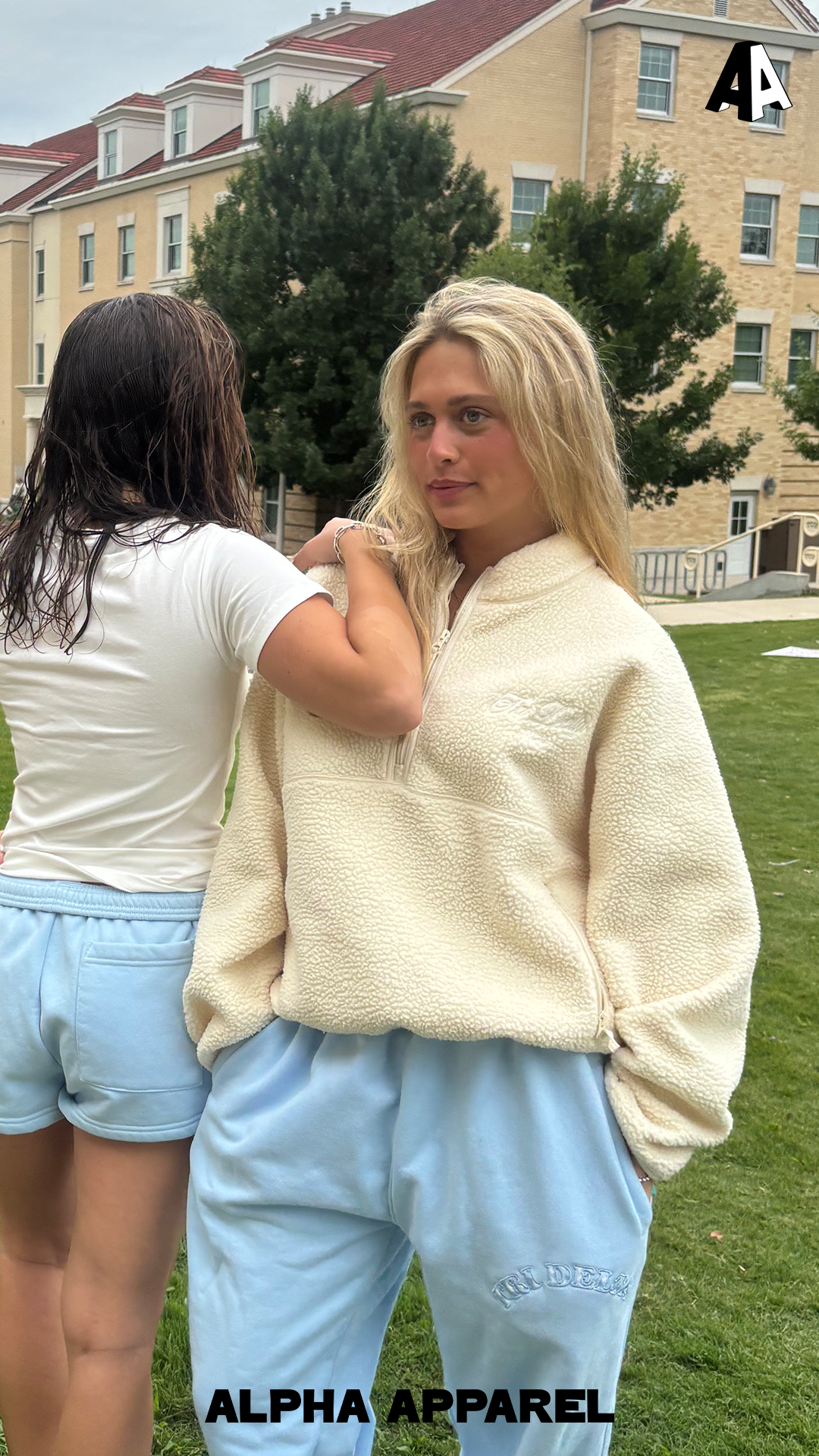 Quarter Zip Fleece Pullover worn 3