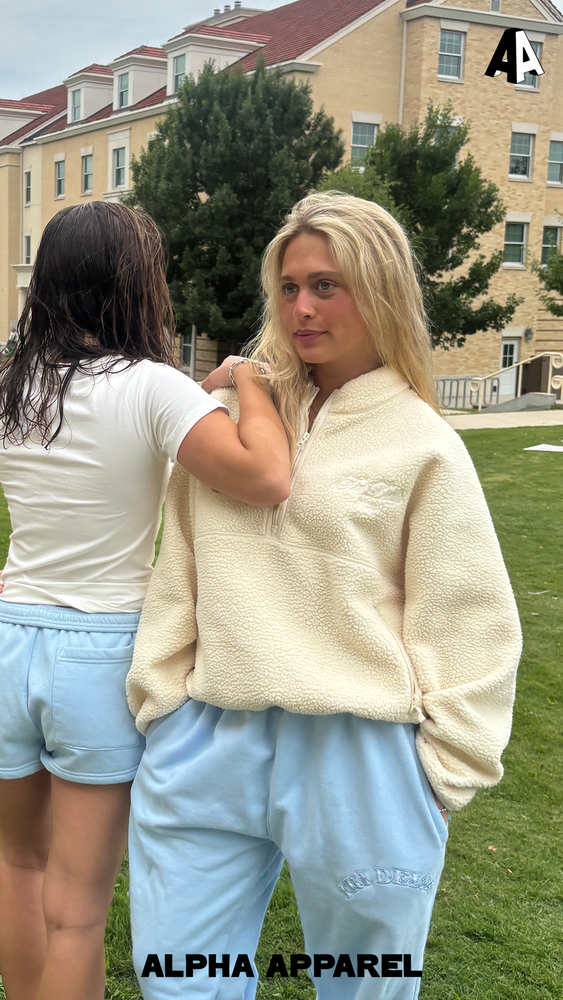 Quarter Zip Fleece Pullover worn 3