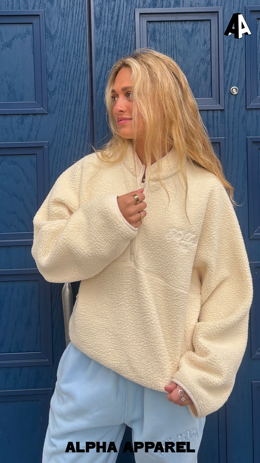 Quarter Zip Fleece Pullover worn 5
