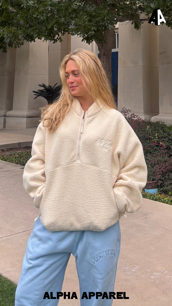 Quarter Zip Fleece Pullover worn 2