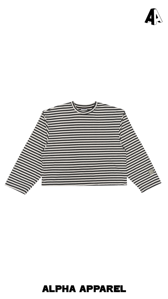 Wide Arm Cropped Long Sleeve Shirt product shot 1
