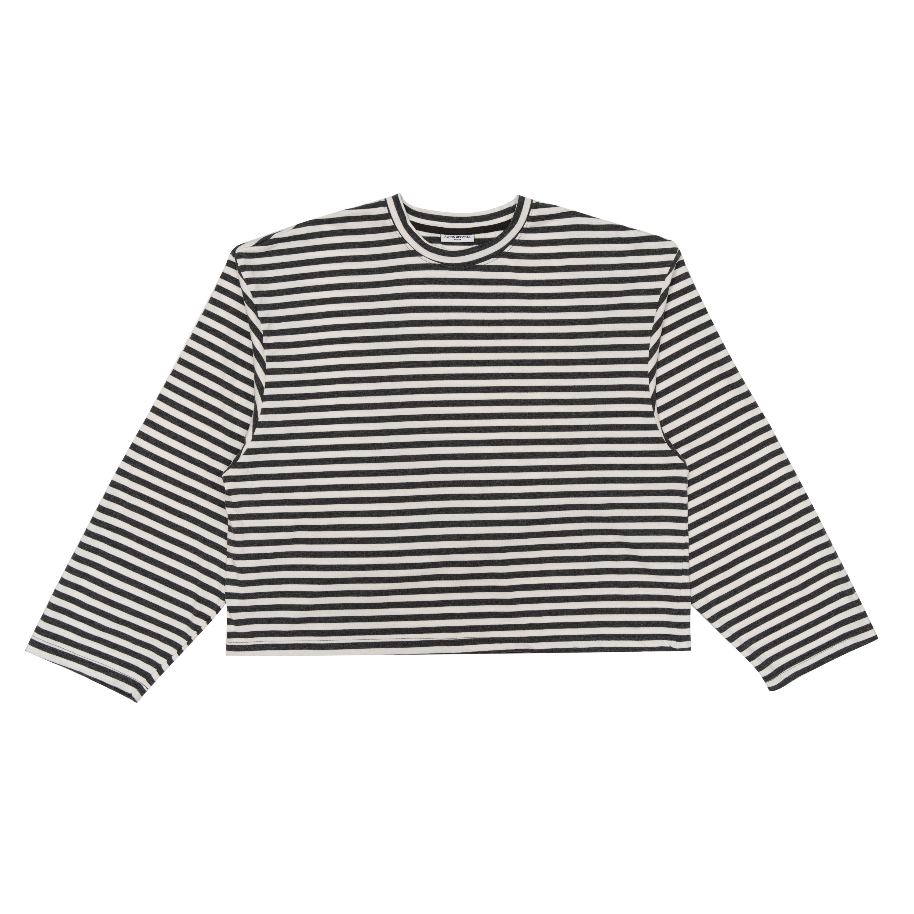 Wide Arm Cropped Long Sleeve Shirt product shot 1